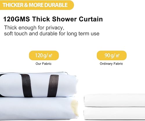 Miniatura 2 de Cortinas de ducha de girasol para bañeras, juego de cortinas de ducha de poliéster de tela floral con 12 ganchos, decoración de cortina de baño con