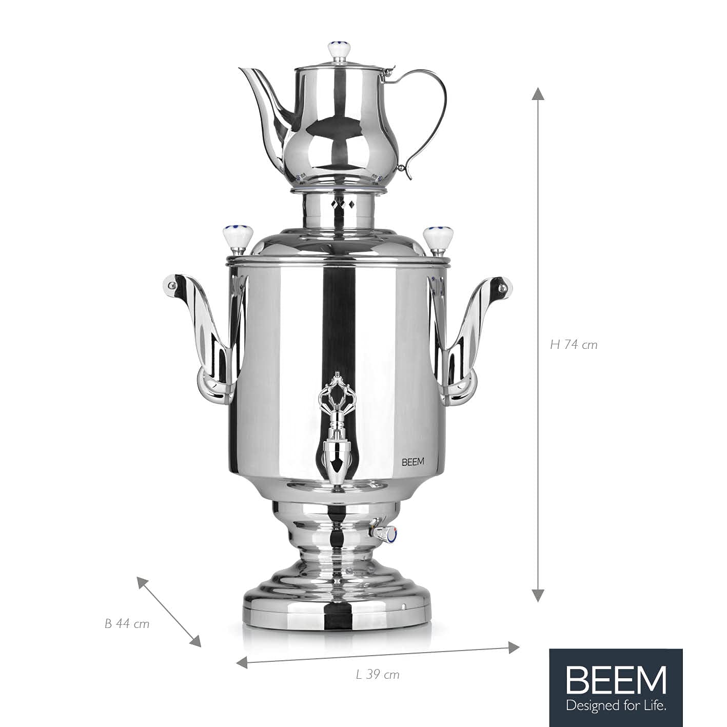 BEEM Samowar, acciaio inox