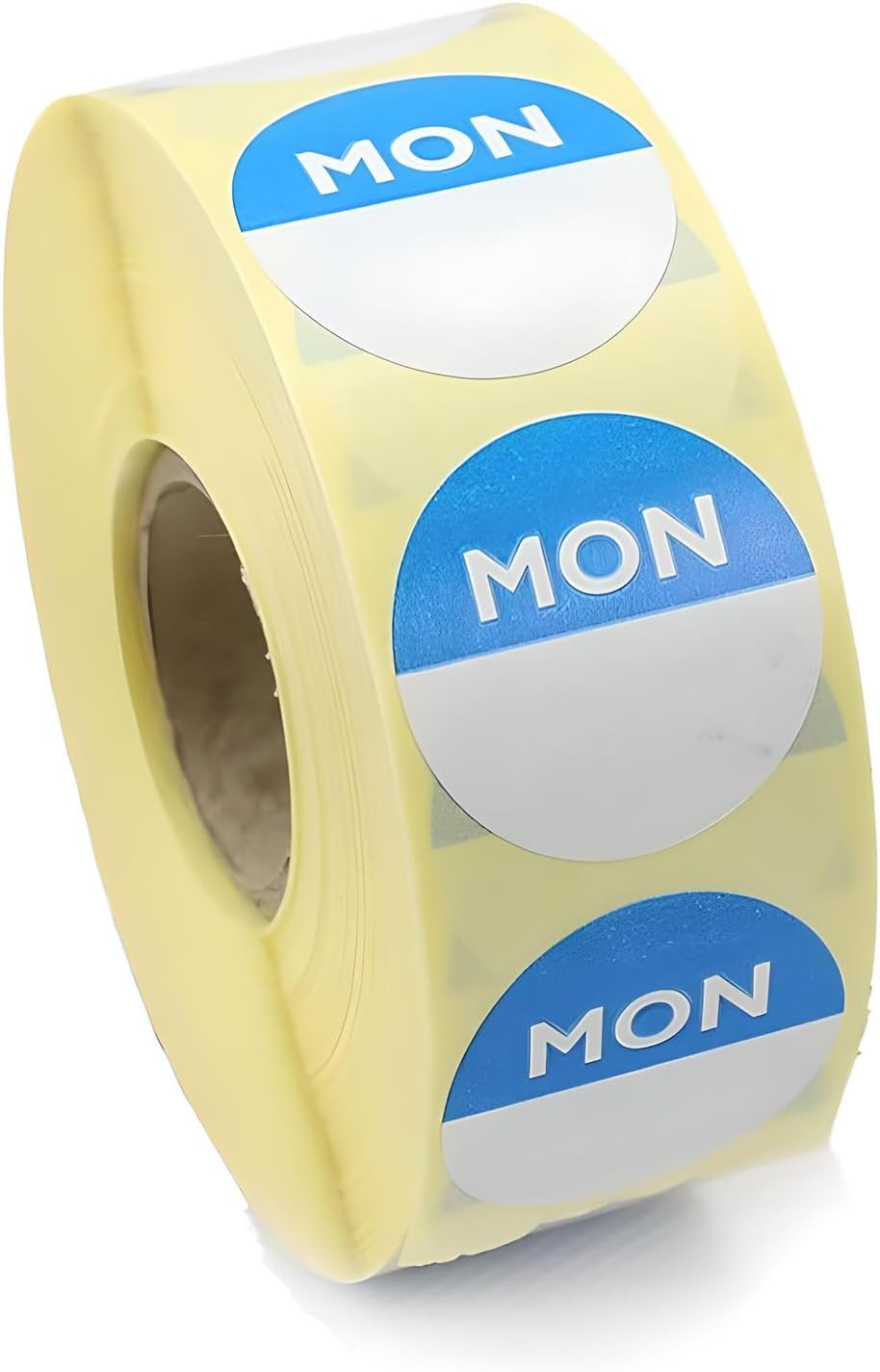 We Can Source It Ltd - Day Dots Food Labels Monday (Blue) - 1 Roll - 1000 Stickers Per Roll - Freezer Adhesive | Food Hygiene Day Labels, Food Rotation Labels for Commercial Kitchens, Restaurants