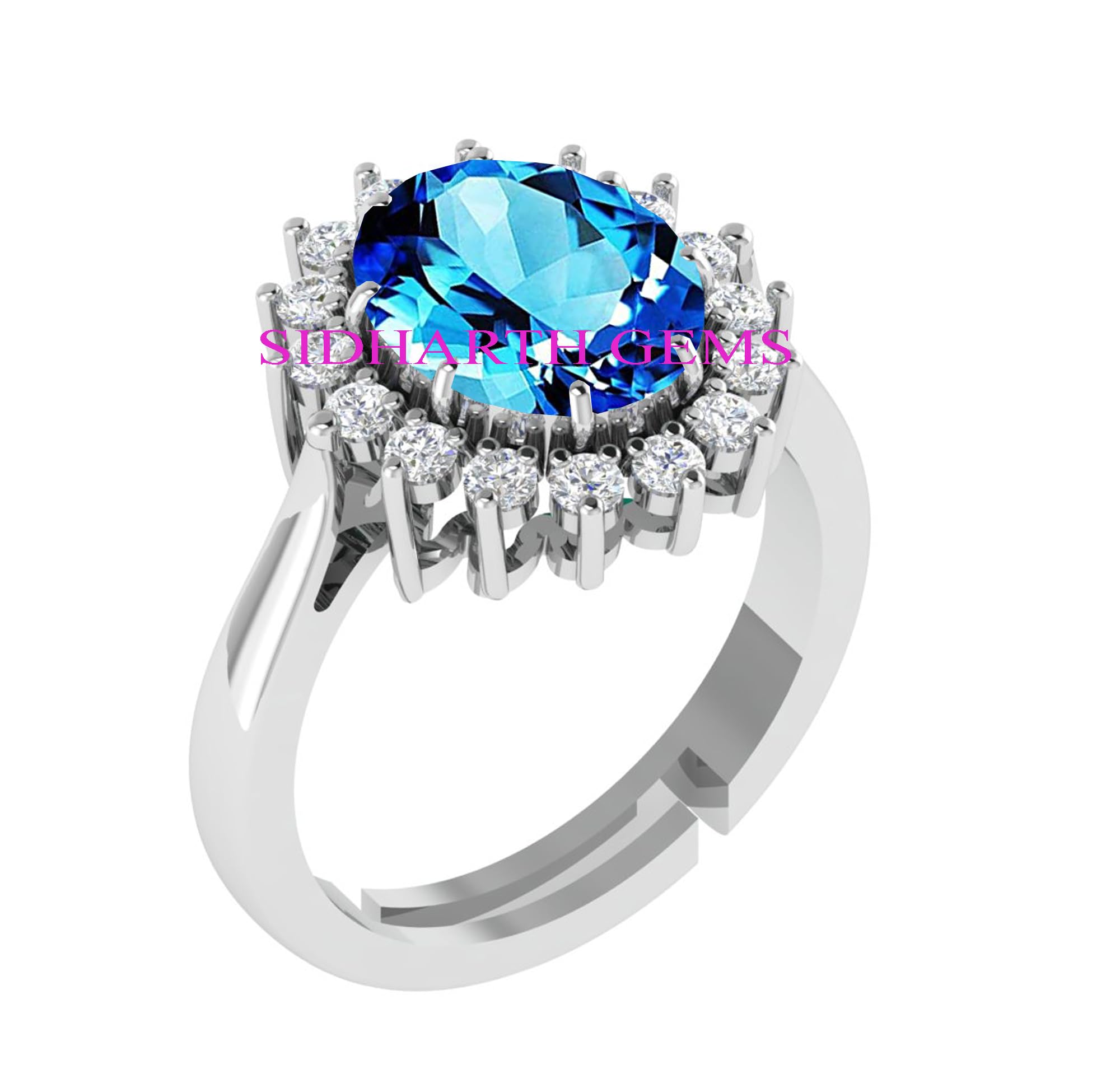 Buy Akshita gems 7.00 Carat natural topaz ring original certified