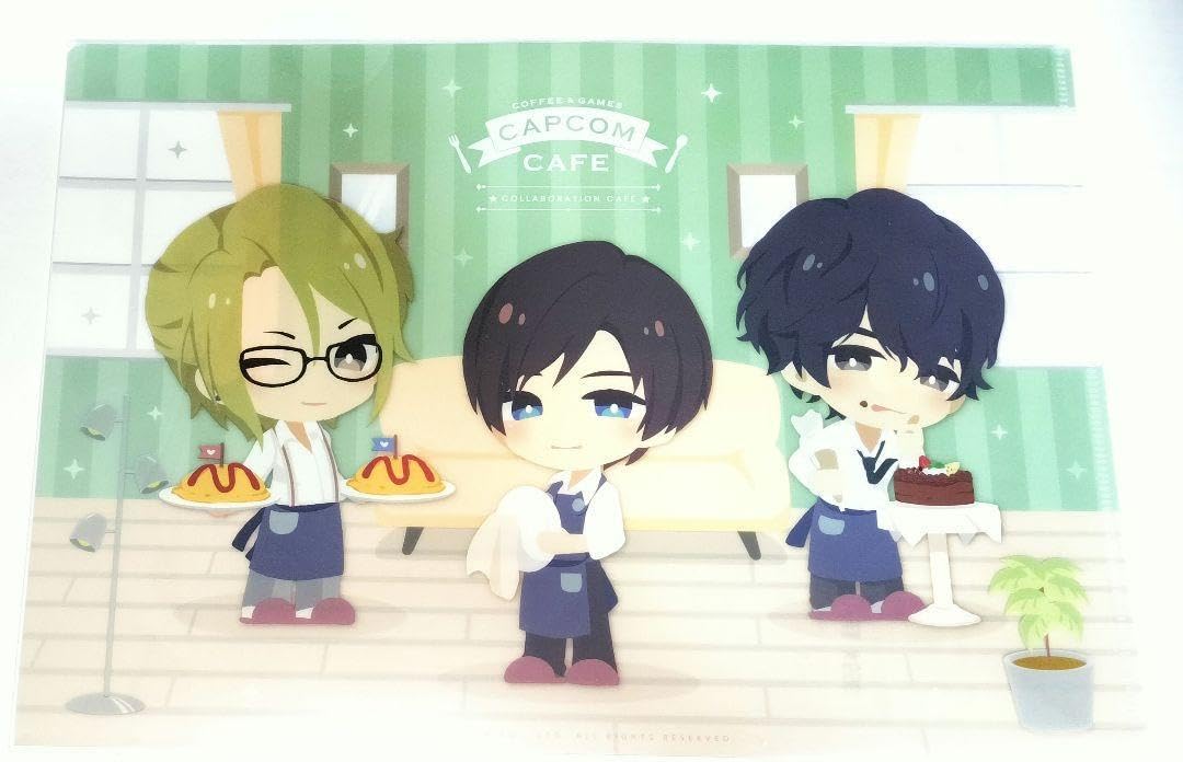 囚われのパルマ ハルト アオイ チアキ クリアファイル カプコンカフェ 店員 囚われのパルマ ハルト アオイ チアキ クリアファイル カフェ 店員