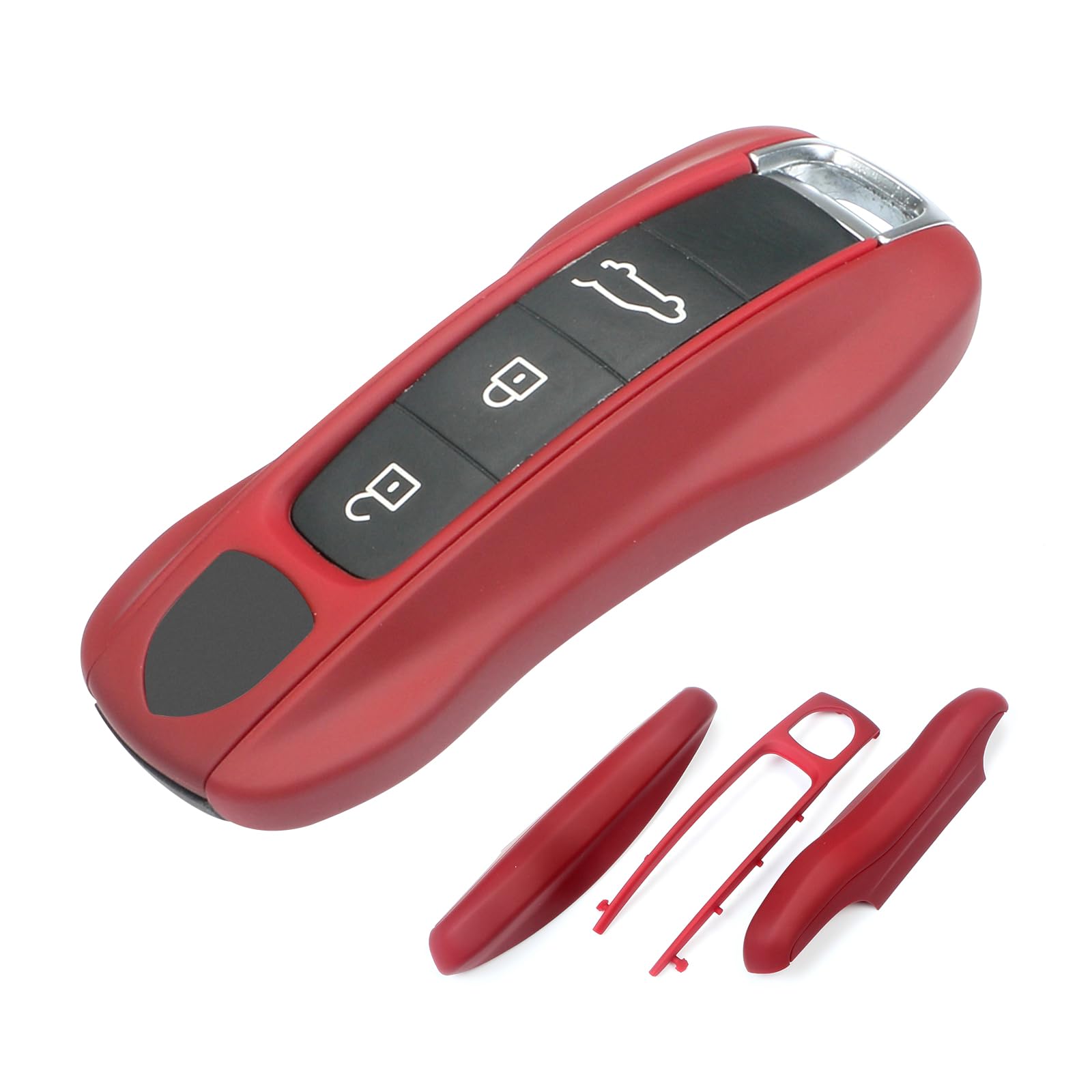 Bordeaux red Key Fob Cover Compatible with Porsche Cayenne 2018-2025 Panamera 2017-2024 911 2019-2023 Taycan 2019-2024 Compatible with Porsche Key Cover