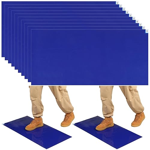 300 alfombrillas adhesivas adhesivas de 18 x 36 pulgadas, color azul, caja de 10 alfombrillas, 30 hojas cada una, para salas blancas, laboratorios,