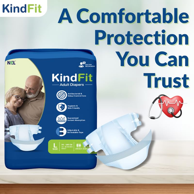 Image of Tape Diapers - Large 40 Pcs Wetness Indicator Antibacterial