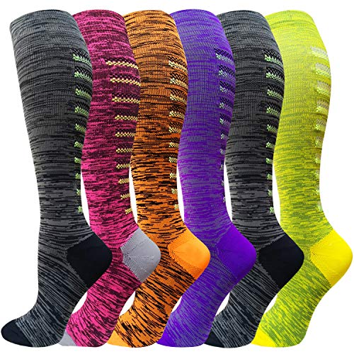 Compression Socks for Women and Men(1/3/5 Pairs)-Best for Running,Nursing,Circulation,Recovery & Travel