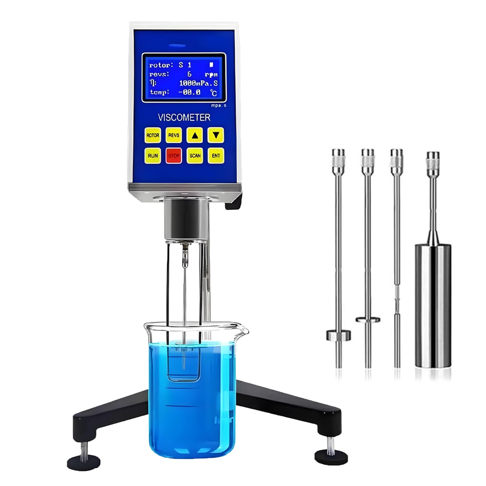 Viscosímetro de Laboratorio para Recubrimientos y Adhesivos, Viscosímetro Rotativo Digital para Mediciones Industriales Precisas, con Visualización de Temperatura NDJ-5S