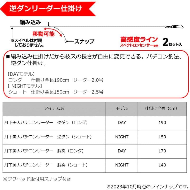 DAIWA Leader Tsukinoshita Beauty Bachicon Leader with Reverse Dan/Torso