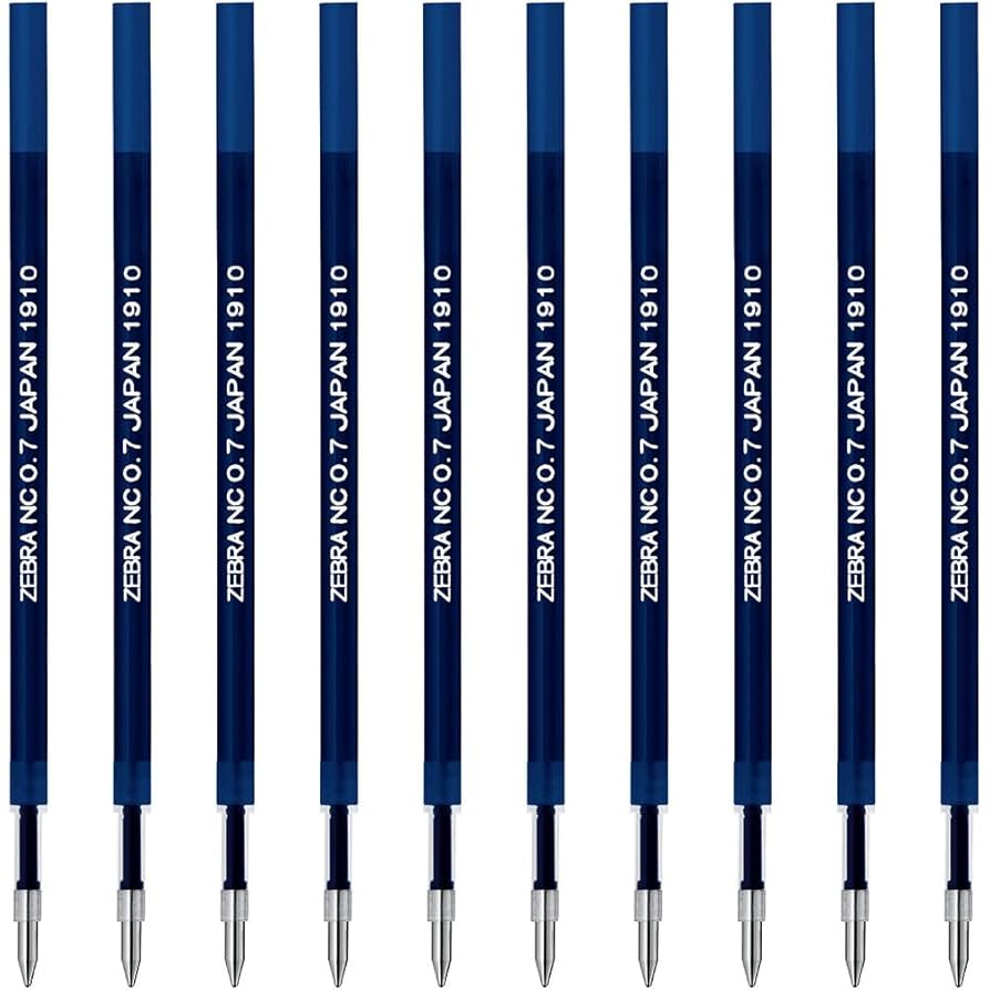 Amazon | ゼブラ 油性ボールペン替芯 ブレン NC-0.7芯 青 10本 B
