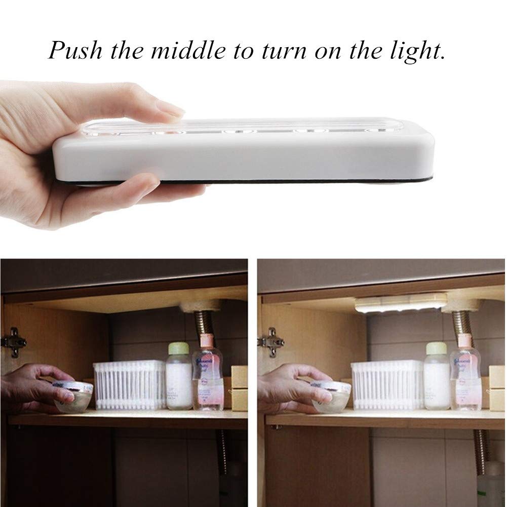 WeFoonLo Pack de 4, DIY Stick-on 5 LED Touch Tap Luces Push Night Light
