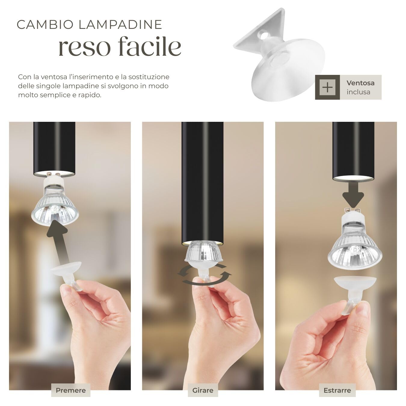 tectake® Lampadario Sospensione Industriale, Lampadario Soffitto 4 Fiamme, Paralumi in Acciaio, Lampada Sospensione Regolabile Moderna, Ideale per Soggiorno e Camera da Letto