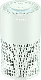 AIRROMI Air Purifier for Bedroom with HEPA 3-in-1 Filter, Pet Air Purifier for Home Cat Pee Smell, Covers Upto 990 Ft², Quiet 360°intake Air Cleaner for pet hair,allergies,Dust,Smoke A2001 Green
