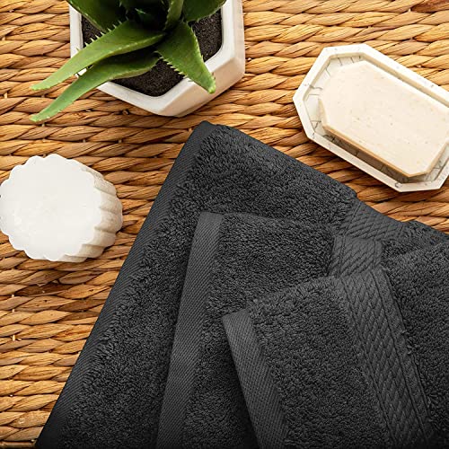 Textile Do Luxury Hand Towel Set -600 GSM-Pack of 2 and 4- Premium Egyptian Cotton Super Soft Hand Towels Bale for Gym Spa (Charcoal - Image 4