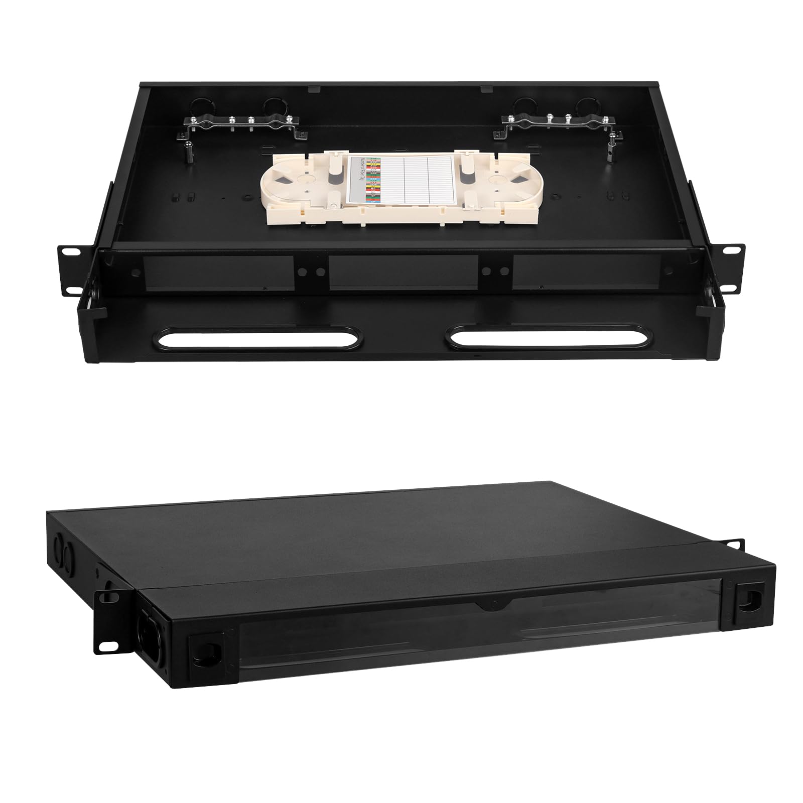 1 Pack Fiber Optical Rack Mount Enclosure Box with 3 Slots for Fiber Optic LGX Adapter Panels or Cassettes (3pcs Fiber Patch Panel (5.1inch*1.14inch) can be Inserted)