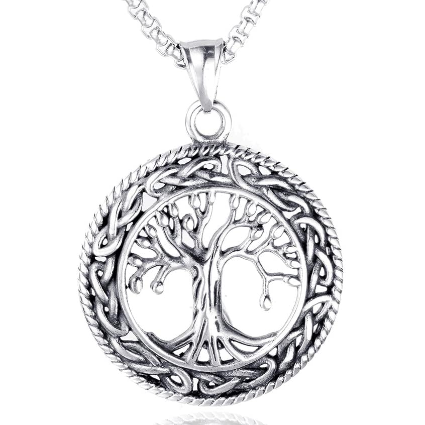 THE MEN THING TREE OF LIFE - Alloy Pendant with Stainless Steel 24inch Round Box Chain, American trending Style for Men & Boy (B0CBVNXX21) Amazon Price History, Amazon Price Tracker