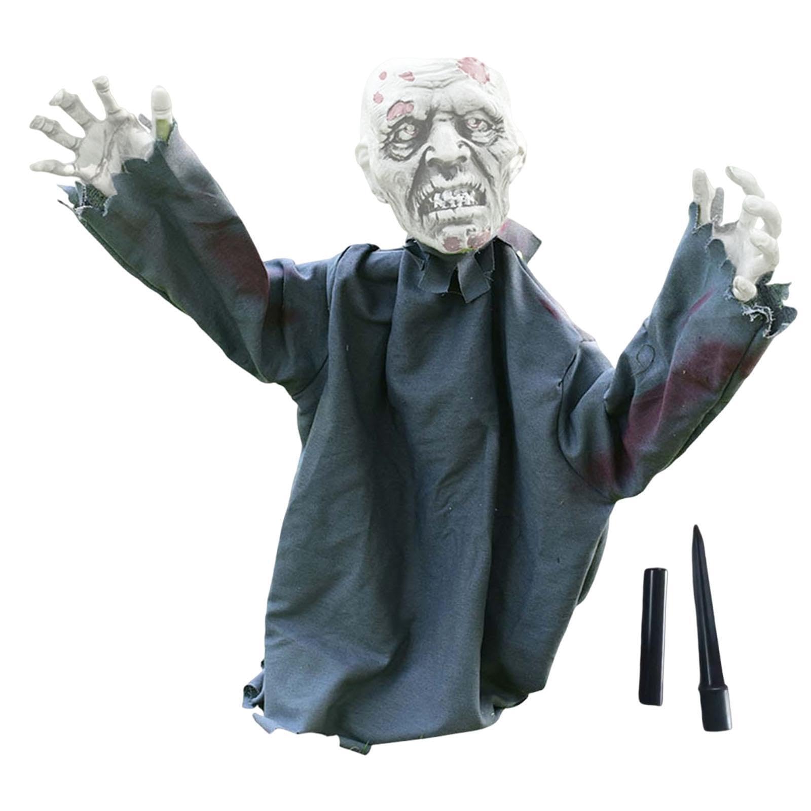 PIXZCSA Creepy Zombie Lawn Stake Unique Scary Decoration Scary Clown Details Lightweight Lawn Decor For Fantastic Halloween Fun Halloween Garden Patio Haunted