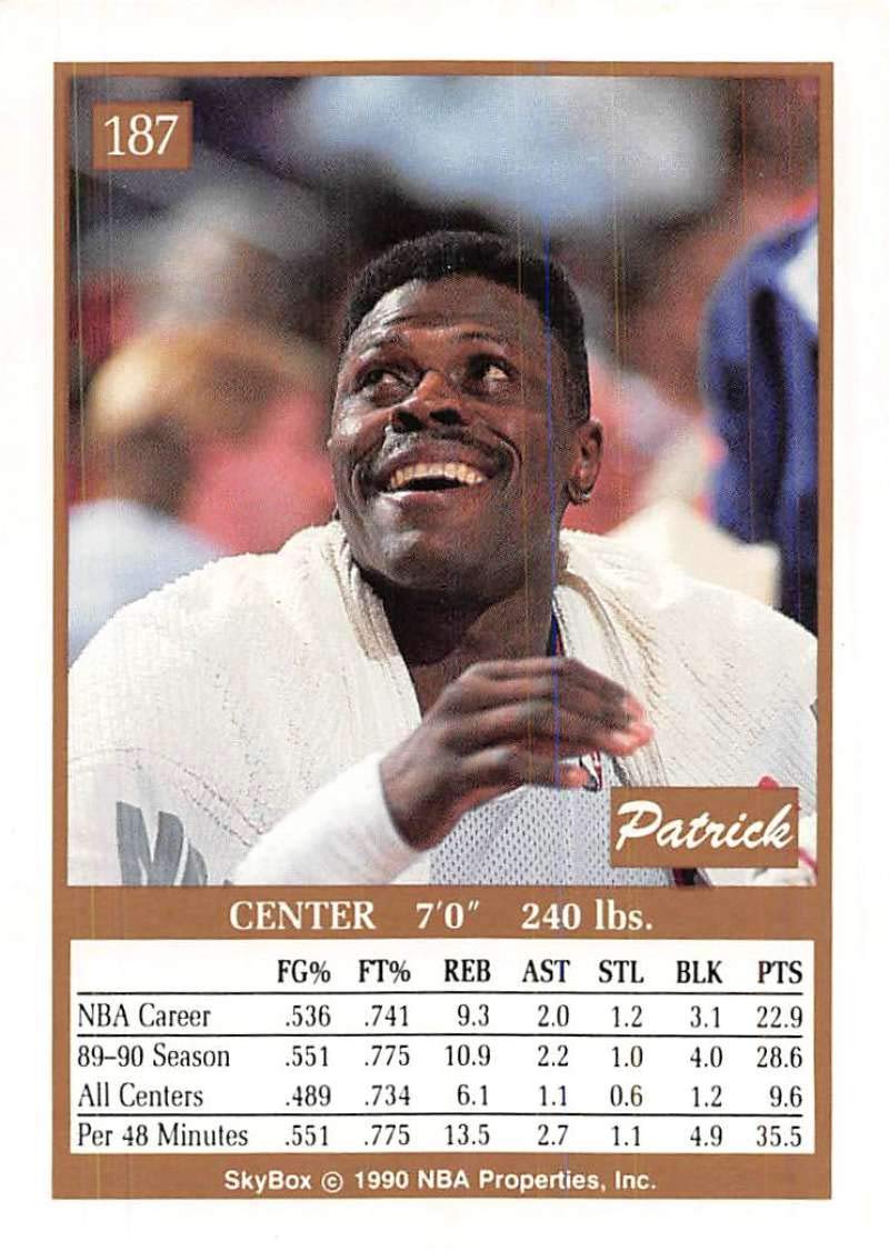 Amazon.com: 1990-91 SkyBox Basketball #187 Patrick Ewing New York