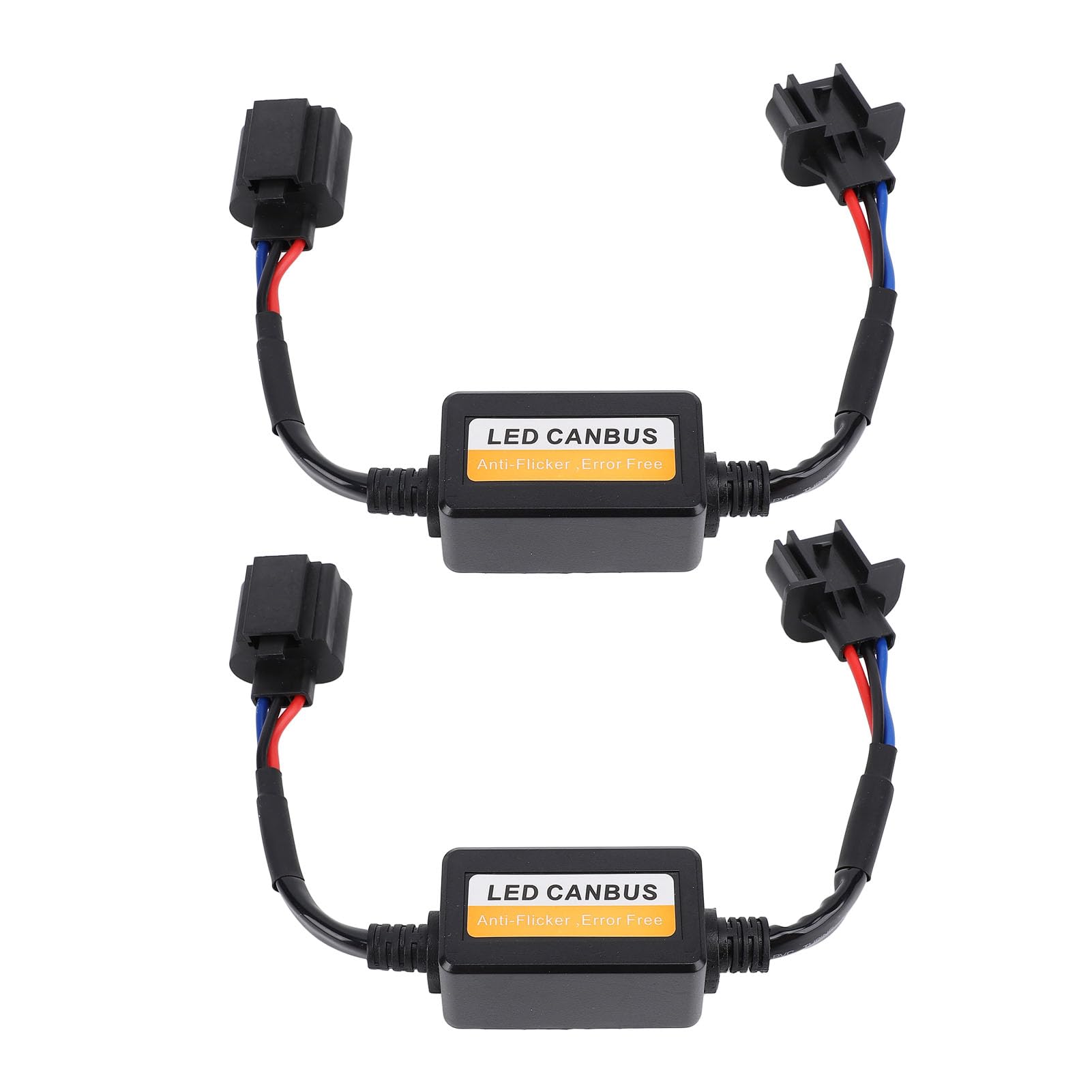 2PCS Car LED Headlight Canbus Decoder Anti Flicker Warning Error Harness Resistor Kit for H13 Headlamp