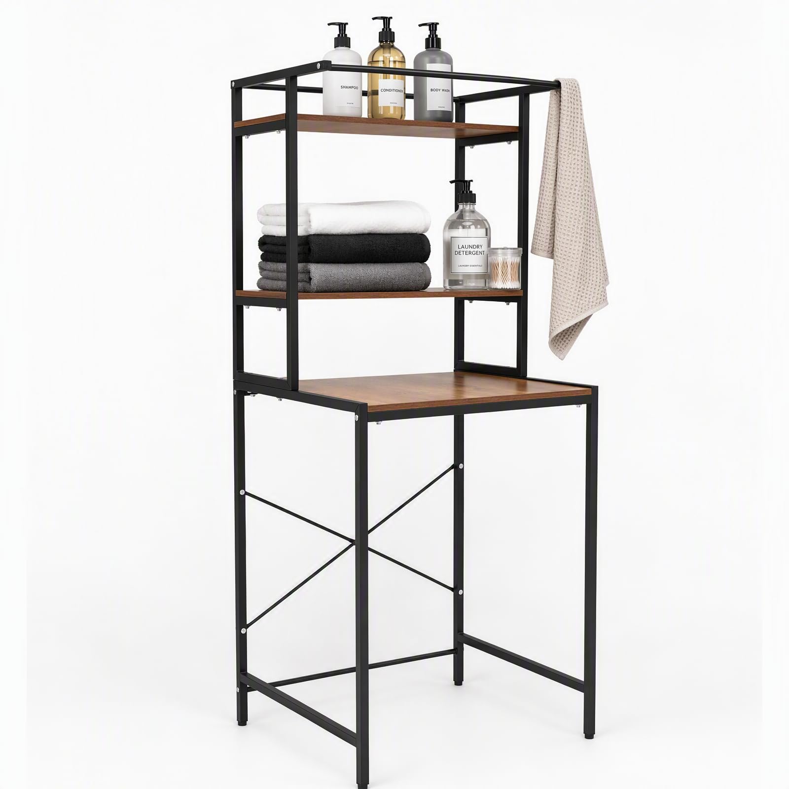 Étagère pour machine à laver à 3 niveaux multifonctionnelle