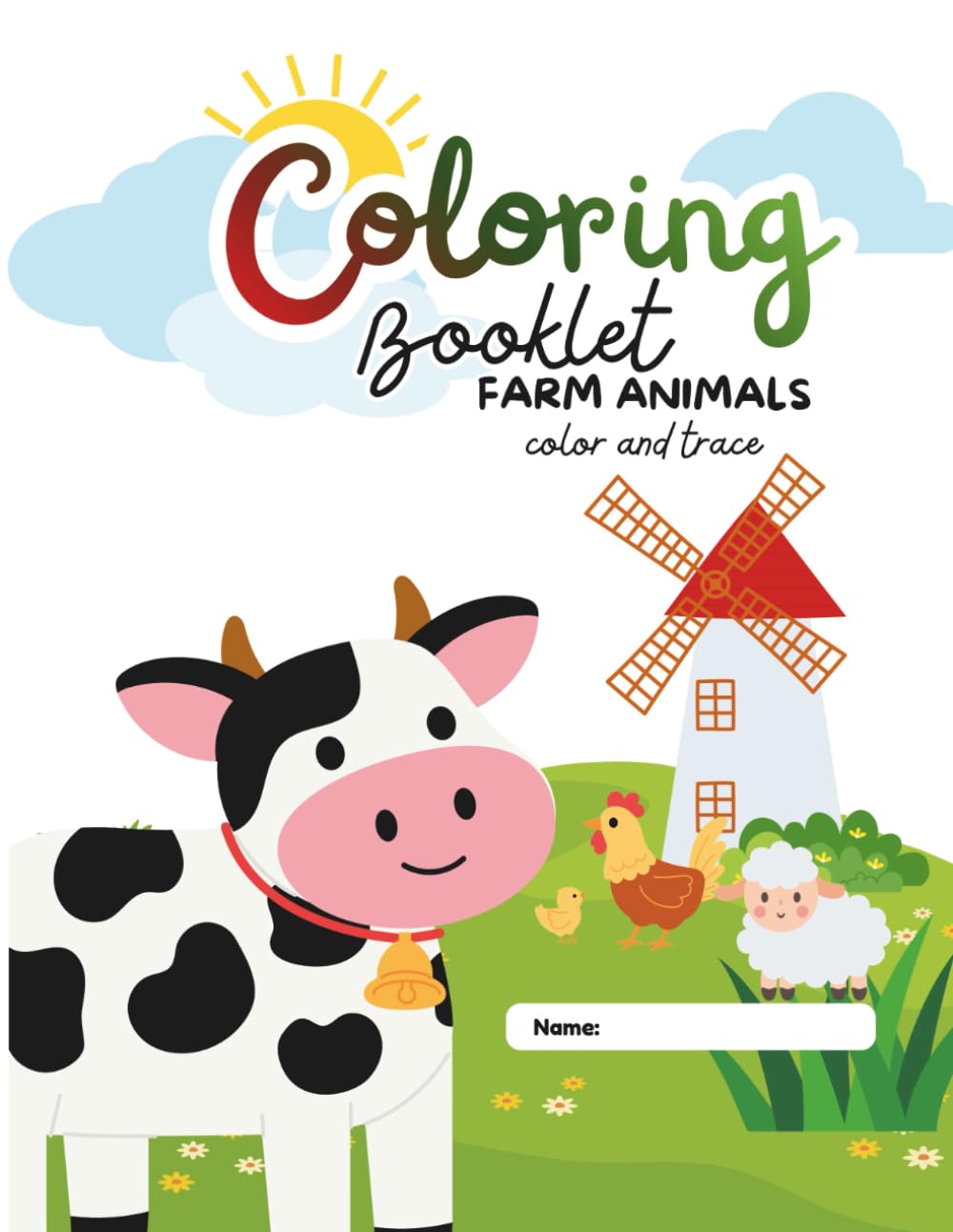 Coloring Booklet Farm Animals Color and Trace (Animals Coloring Booklet)