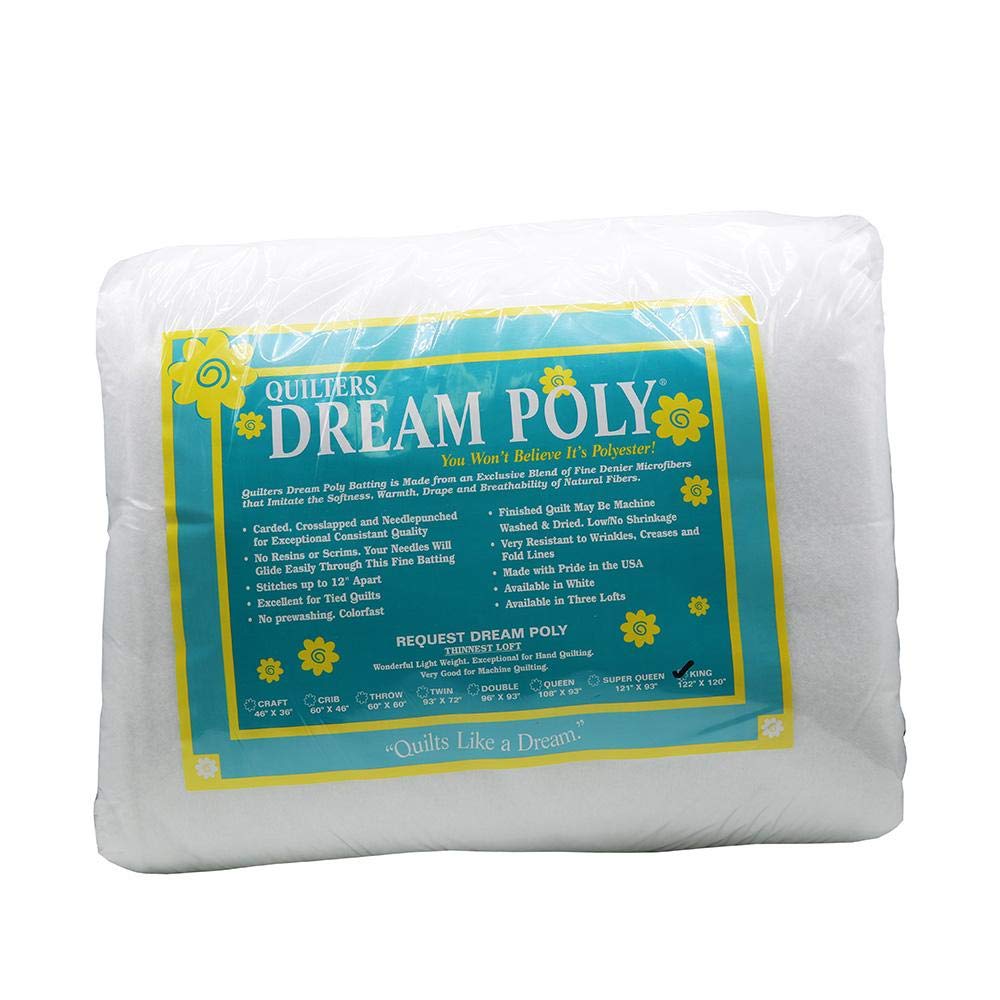 Quilters DreamPoly Request Loft King Size Quilt Batting 120 x 120 by Hancock's of Paducah