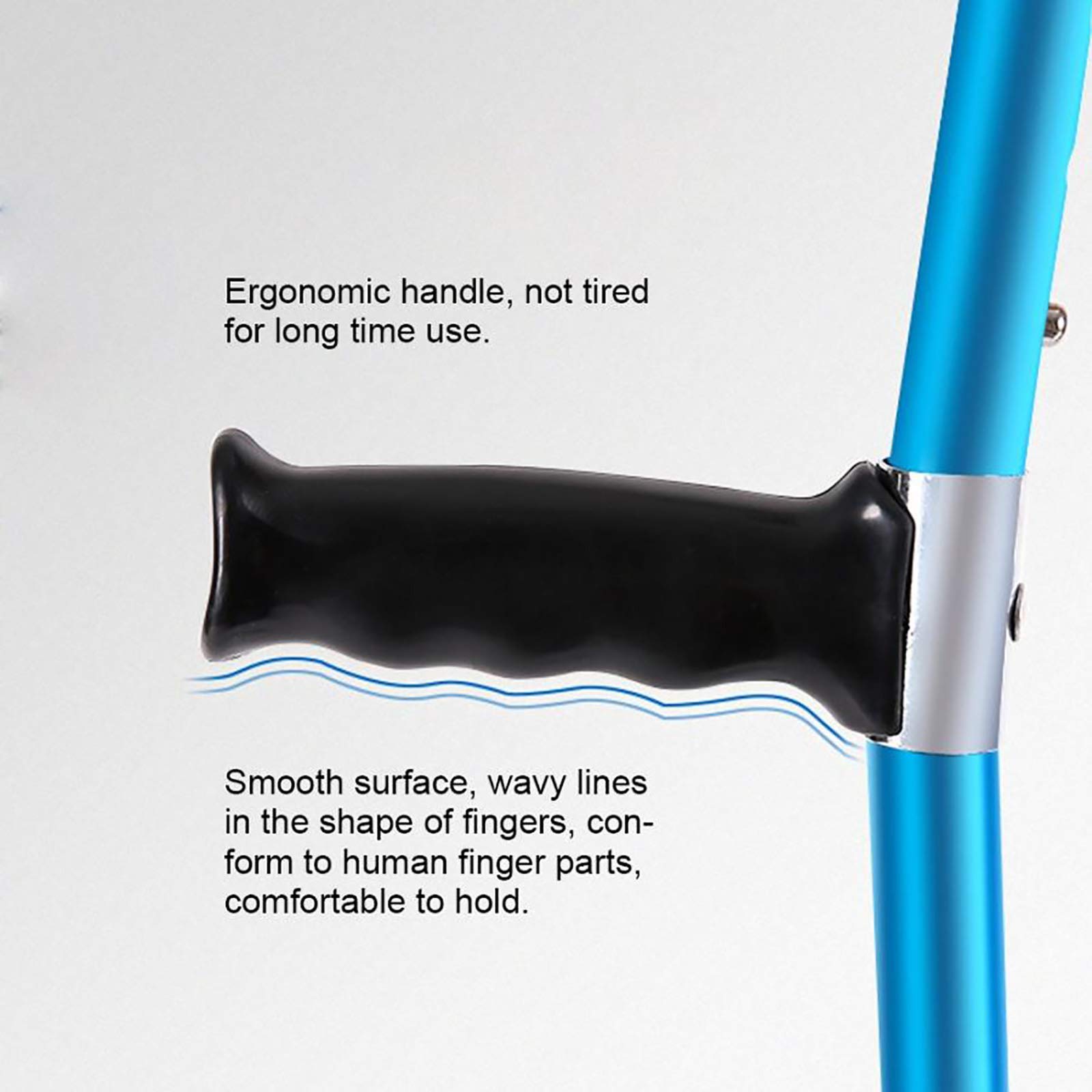 Muletas plegables, Codo plegable para muletas, Aleación de aluminio, Codo, Muleta para antebrazo Muletas para codos Plegable Ultraligero Asistencia de aluminio Ajustable en altura con mango cómodo 1