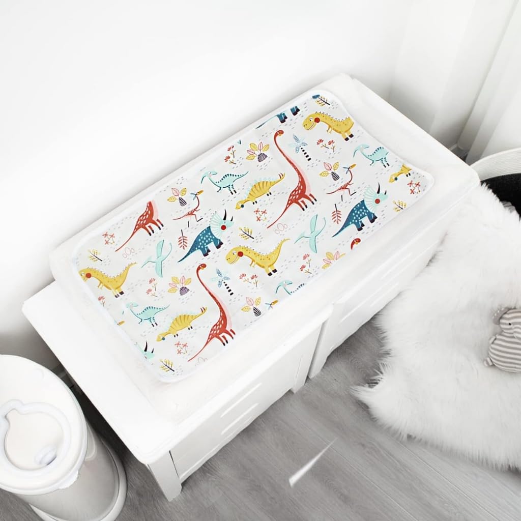 2 alfombrillas para cambiar pañales, lavables para bebés y niños pequeños, impermeables, transpirables y reutilizables, 50 x 70 cm (mundo animal, 50 x 70 cm)