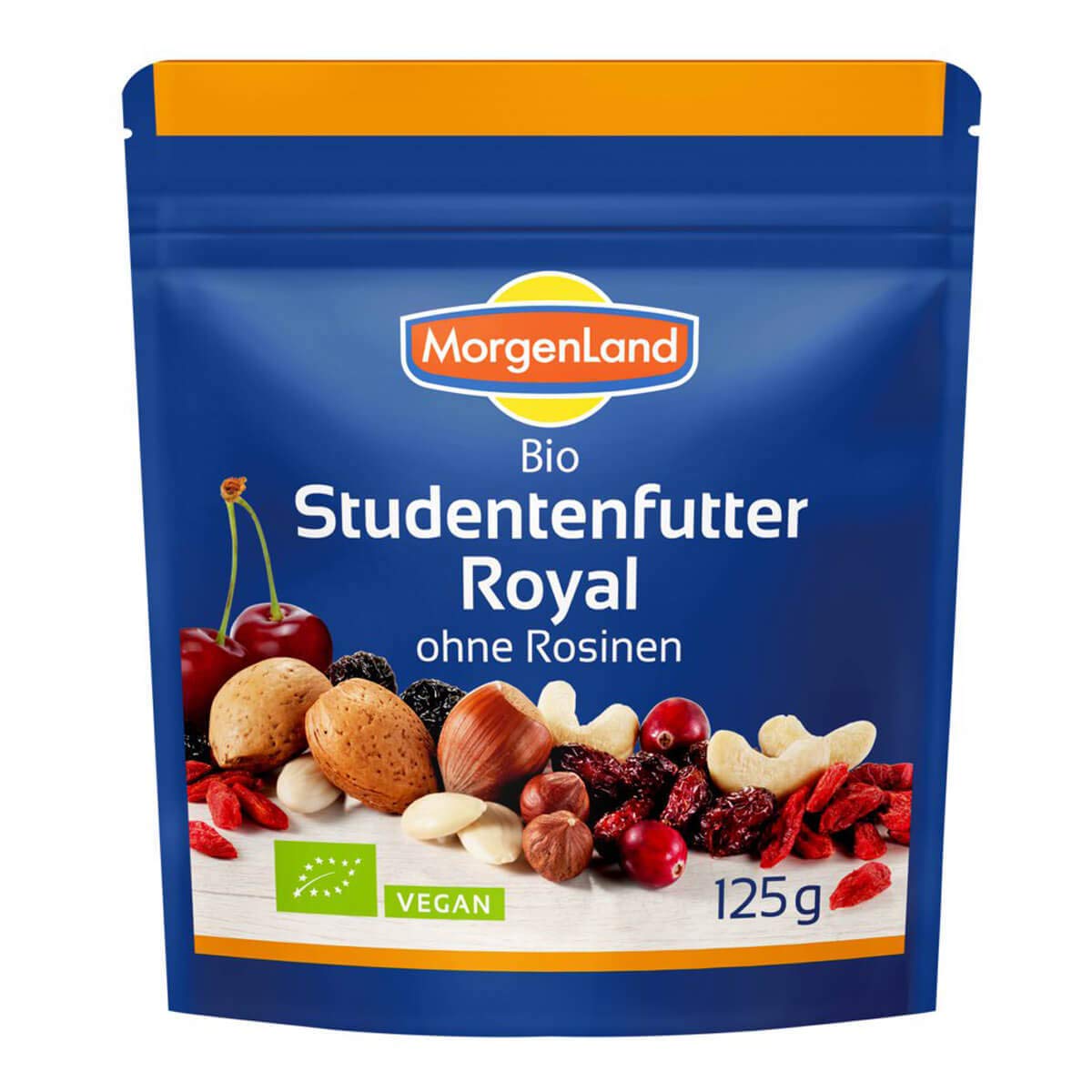 MorgenLand - Studentenfutter Royal ohne Rosinen - 125 g - 9er Pack
