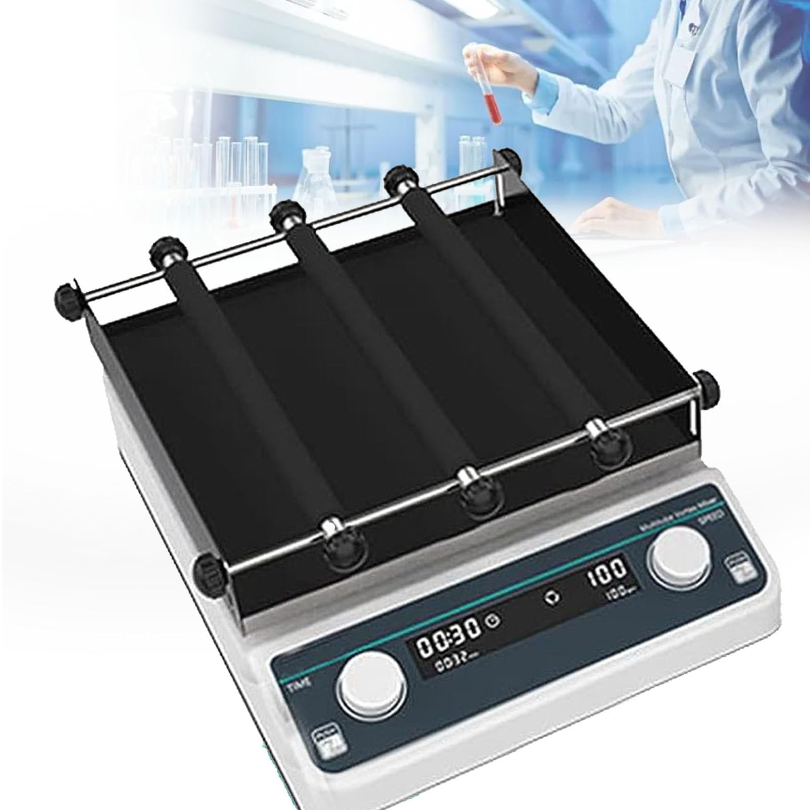 Agitador rotador Orbital,Mezclador agitador Orbital de Laboratorio,Agitador rotador Orbital de Laboratorio de Velocidad con Modo Continuo y temporizado para Escuela de Laboratorio,OS-20Pro