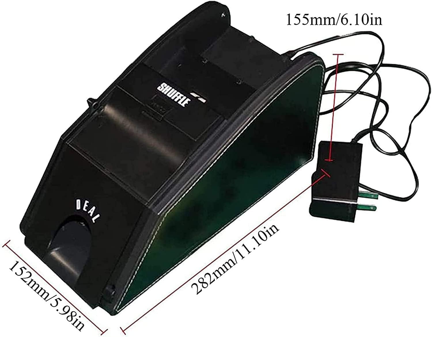 2 in 1 Portable Casino Card Shuffler, Automatic Card Dealer, Easy to Use, Free Your Hands and Save Time, Electric Shuffle Machine for Shuffling and Dealing Cards