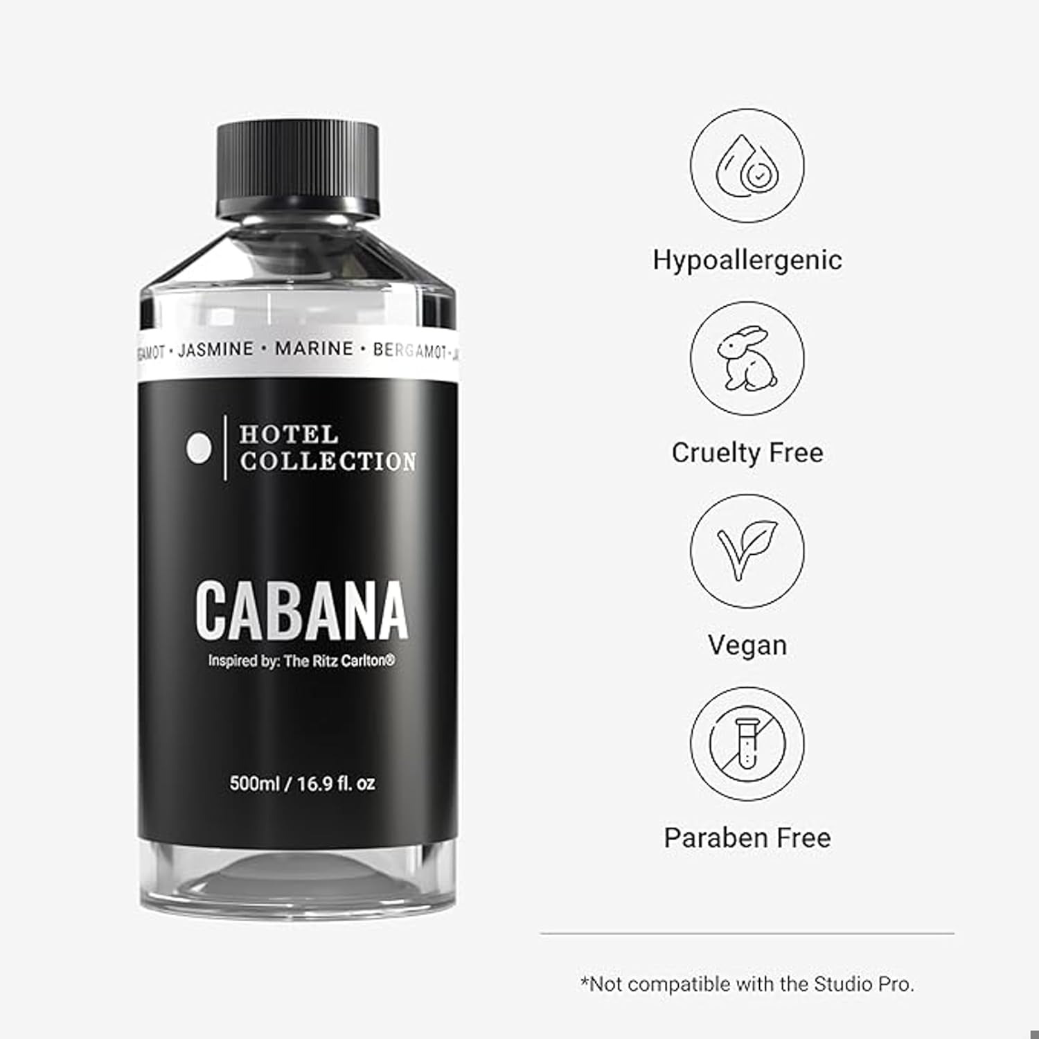 Hotel Collection Diffuser Oil - Cabana - Aromatherapy Essential Fragrance Oil - Hints of Marine, Bergamont, & Jasmine - 500ML 16.9 Fl oz - Image 2