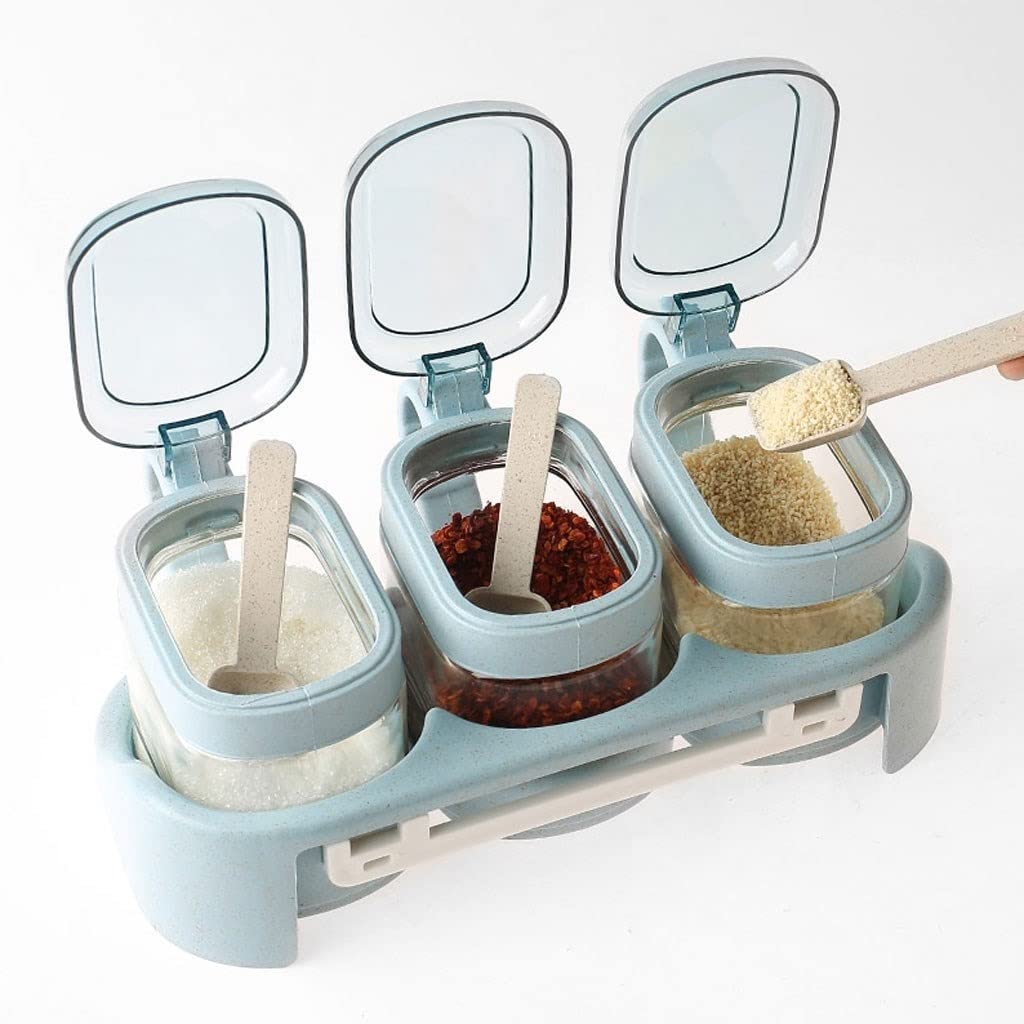 Barattolo di condimento Ciotola di zucchero in vetro trasparente, scatola di condimento condimento Jar Jar Home Cucina Zucchero e spezia Salt Shaker Coffee Bar Restaurant (10 once) Conservazione perfe