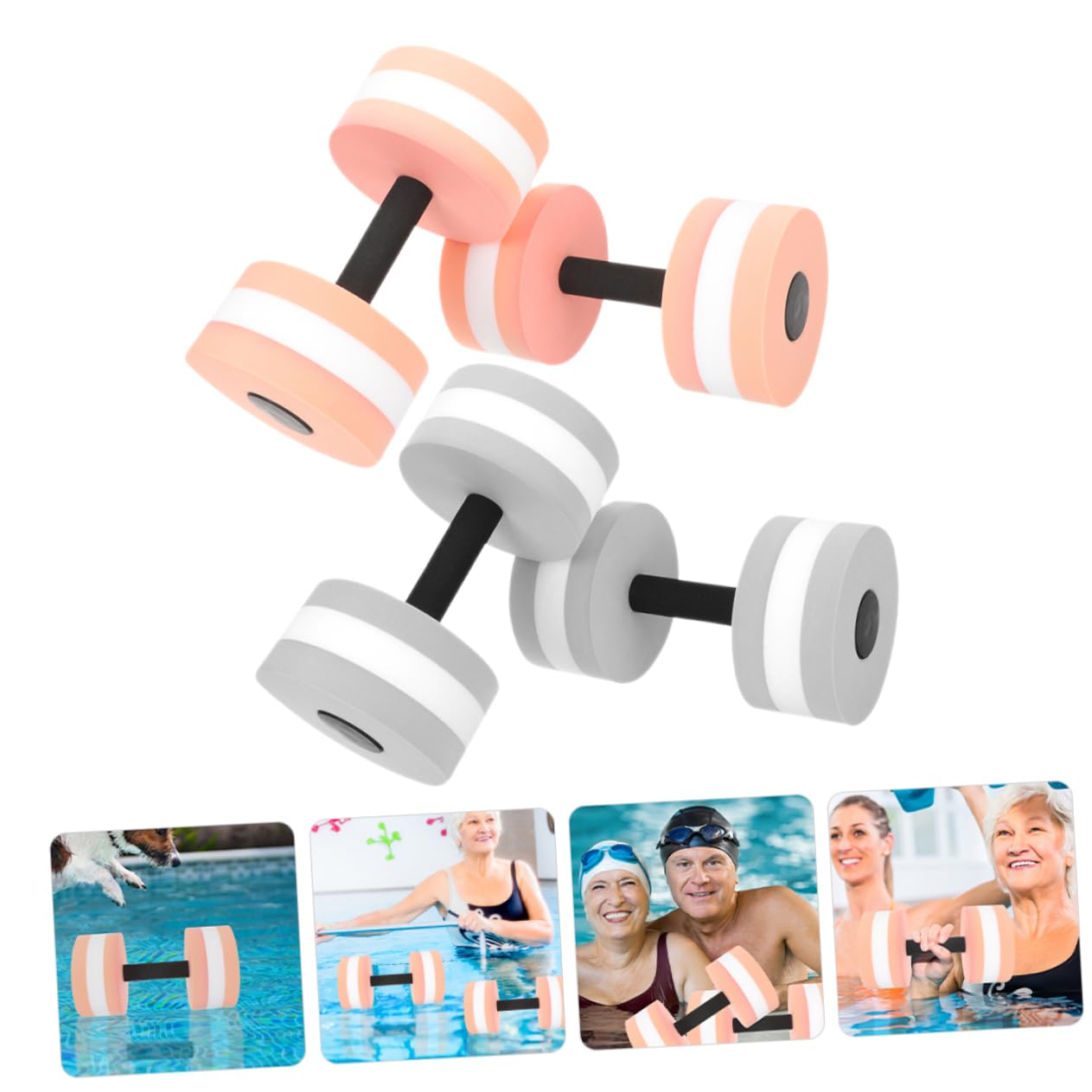Abaodam 4 Pièces Haltères Flottants Eva pour Piscine de Poids pour Exercices Aquatiques Améliorez Votre Force et Eau Accessoires de Fitness Aquatique pour Adultes