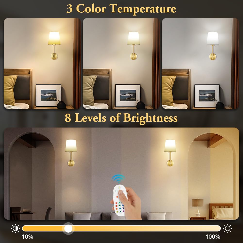 Smart wandlamp goud rond incl. 2 Wifi GU10 - Sandy Smart wandlamp goud rond incl. 2 Wifi GU10 - Sandy