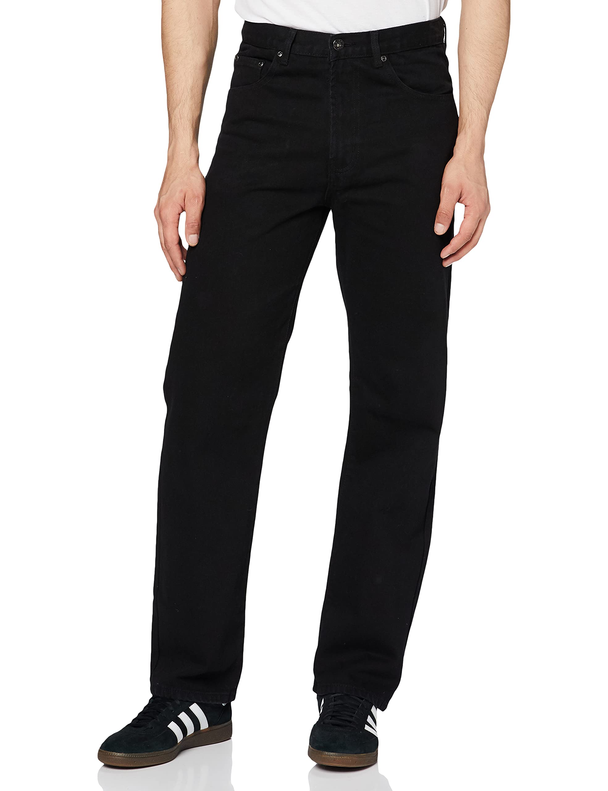 EnzoBLUE CIRCLE Men's Bcb5 Straight Jeans, Black (Black Black), 50W 32L UK