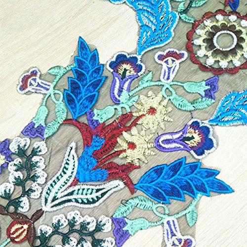 1 Pcs Embroidery Flower Lace Collar Fabric Sewing Knit Applique DIY Fringe Craft Ribbon Trim Wedding Supply Scrapbking