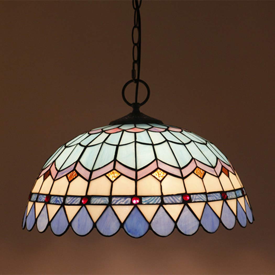 HJRegaFimu Pendant Lights Creative Stained Glass Hanglamp Chandelier Hanging Lighting Fixture Ceiling Lamp E27 E Comfortable Anniversary