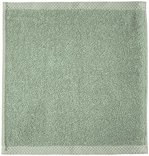 Image of Amazon Basics Cotton Washcloths, Lightweight Quick-Dry, Comfy and Soft, 12 inch x 12 inch, Seafoam Green, 12-Pack