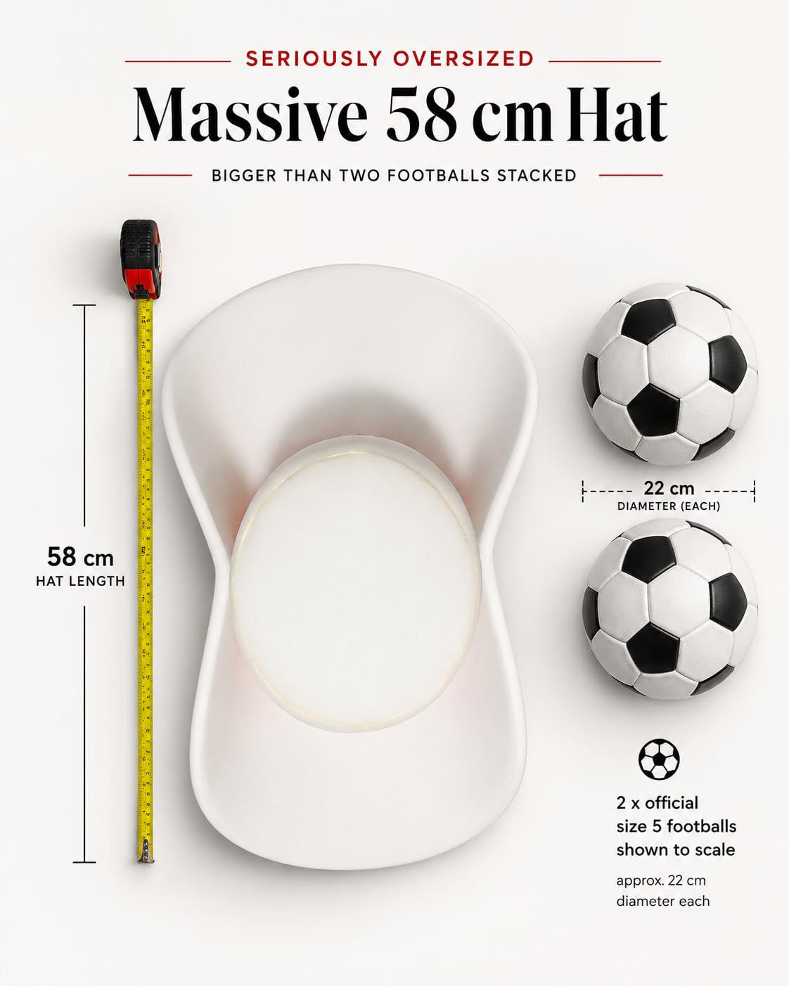 Cappello gigante da cowboy in schiuma da 58 cm, con scritta "It's Coming Home", cappello divertente oversize per tifosi dell'Inghilterra, accessorio per mondiali, euro e partite