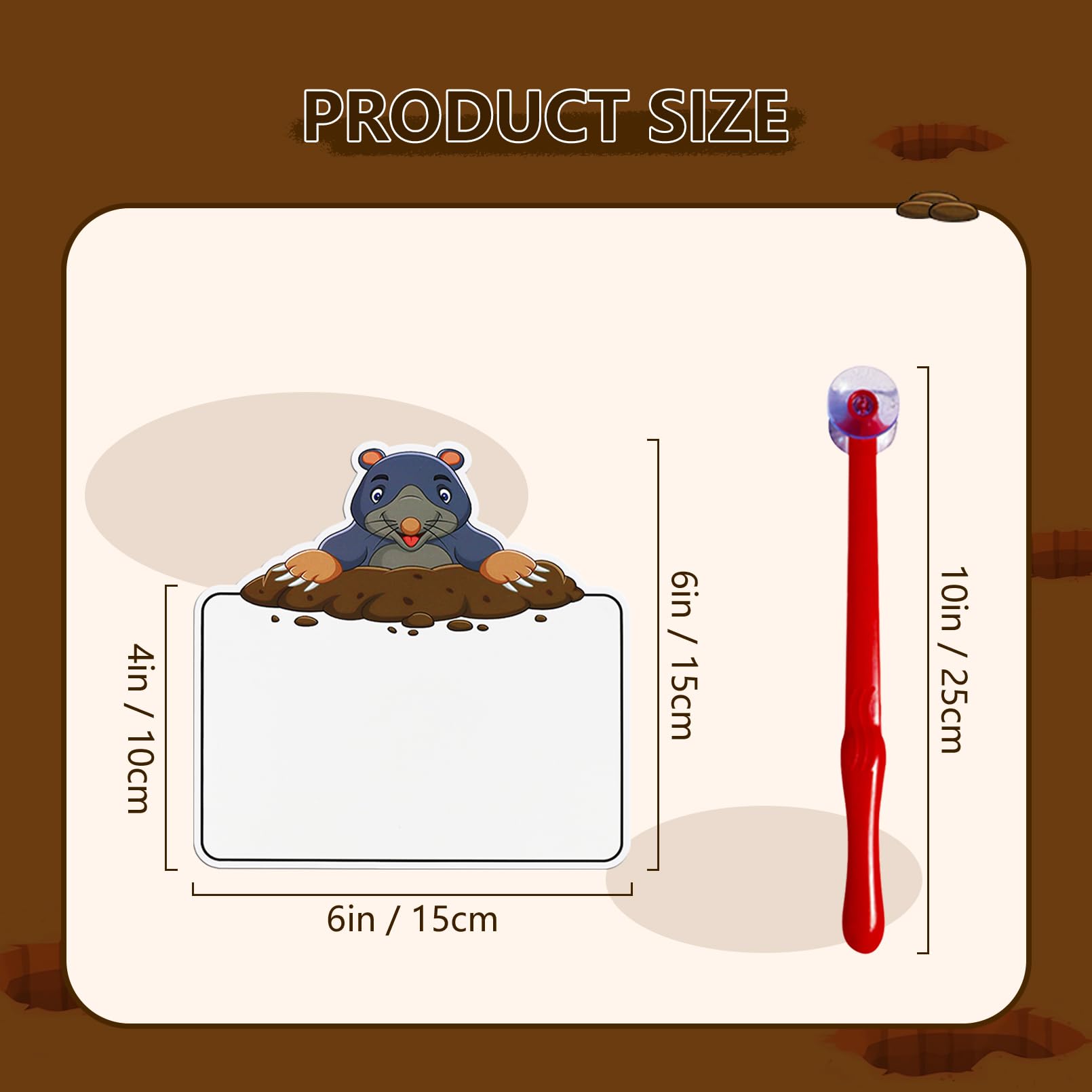 HOOJOJO Whack a Mole Game Letter Game Rewritable Flash Cards Montessori Toys Board Games for Kids Educational Toys for Classroom and Family - Image 3