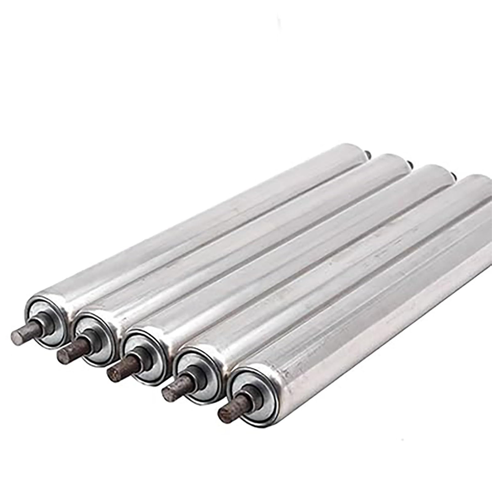 Conveyor Rollers 2 Inch Diameter Conveyor Belt Rollers, Industrial Factory Gravity Rollers Rail with Spring Shaft, Set of 5 Stainless Steel Roller Replacement(750mm(29 1/2in))