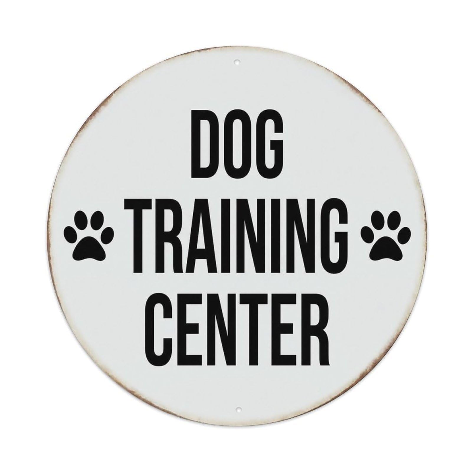 Vintage Dog Training Center Studio Metal Tin Sign