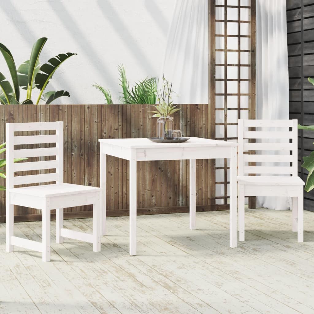 Juego de muebles de jardín de madera maciza de pino para balcón, terraza y muebles de jardín, incluye sillas de balcón y mesa de balcón, muebles duraderos para exteriores