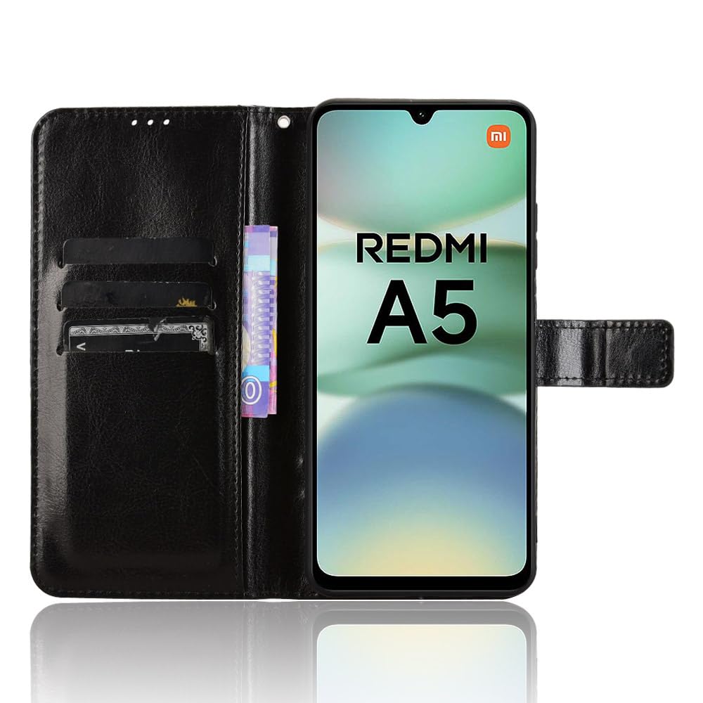 Cover Portafoglio In Pelle PU Per Xiaomi Redmi A5 4G – Blu – Con Supporto E Slot Per Carte