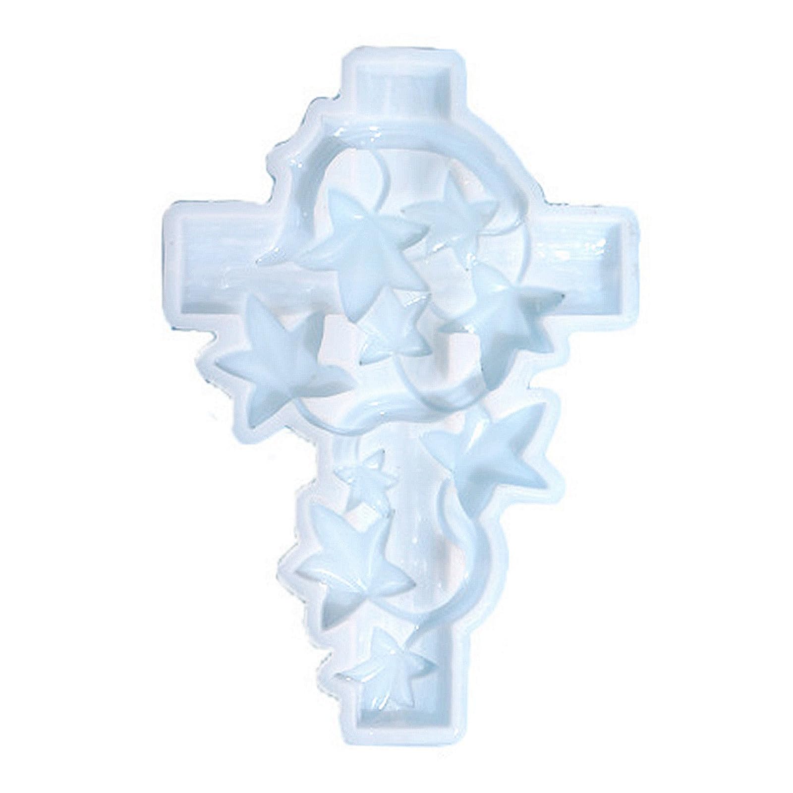 Tsophreniq Baking Decoration 3D Holy Cross Melting Silicone Mold Soap Handicraft Supplies for Beginners Starter Silicone Molds