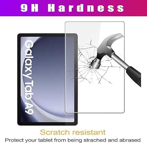 Miniatura 4 de Paquete de 2 Protector de pantalla para Galaxy Tab A9 de 8.7 pulgadas 2023, protector de película de vidrio templado para Samsung Tablet A9 modelo