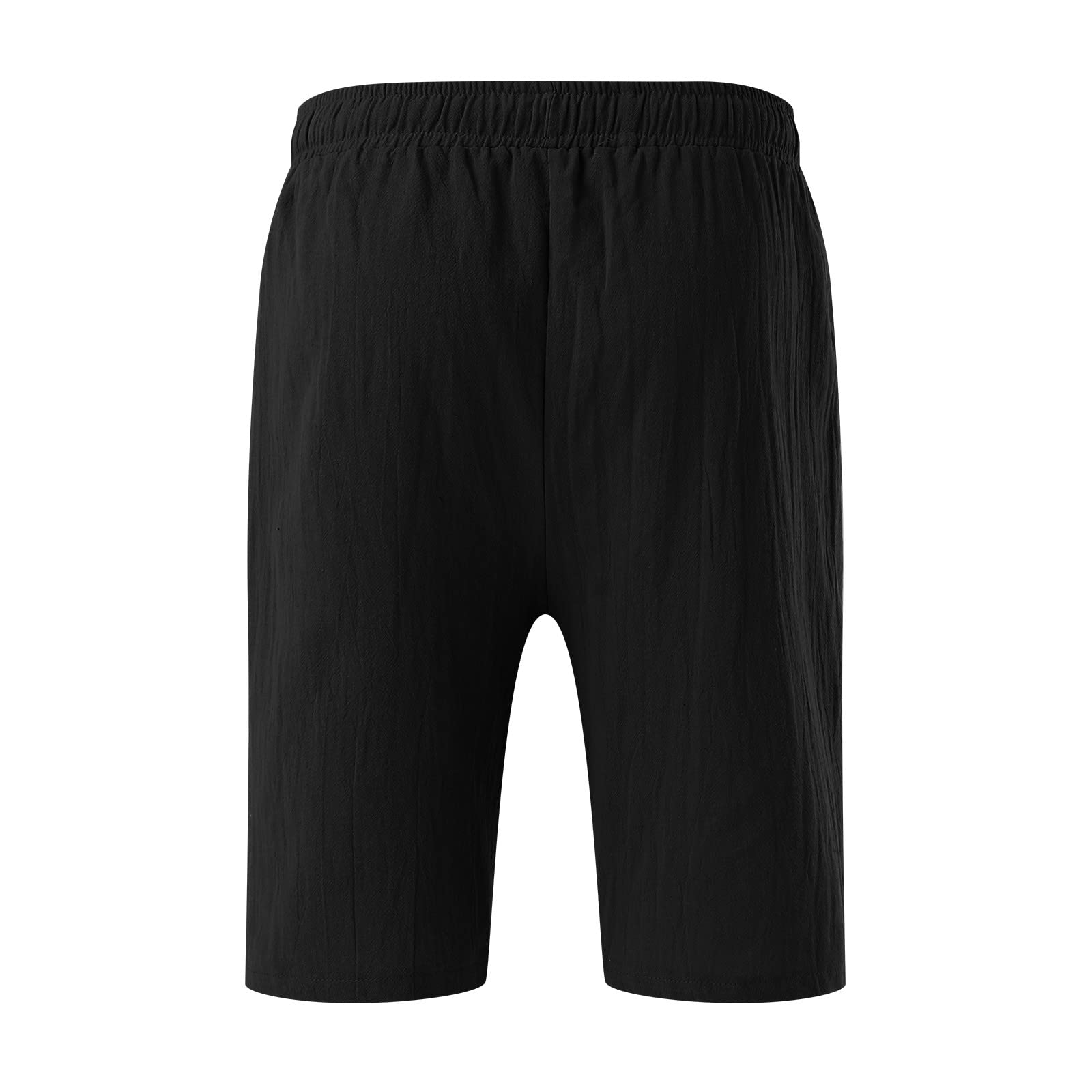 Pantaloncini Uomo Estivi Lino Cotone Pantaloni Corti Uomo Sportivi Casual Leggero Bermuda Comodo Tinta Untia Shorts Eleganti Pantalone Corto con Coulisse e Tasche Short da Spiaggia S-5XL