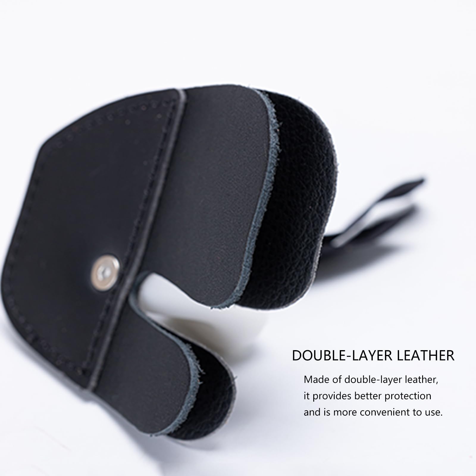 Prespollw Adjustable Double Layer Archery Finger Guard – Detachable Finger Tab for Bow Hand Protection, Ideal for Shooting Practice and Competitions”