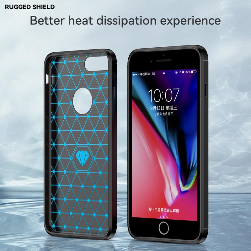 Image of Basic Case for iPhone 7 Plus, 8 Plus (Carbon Fibre Black)