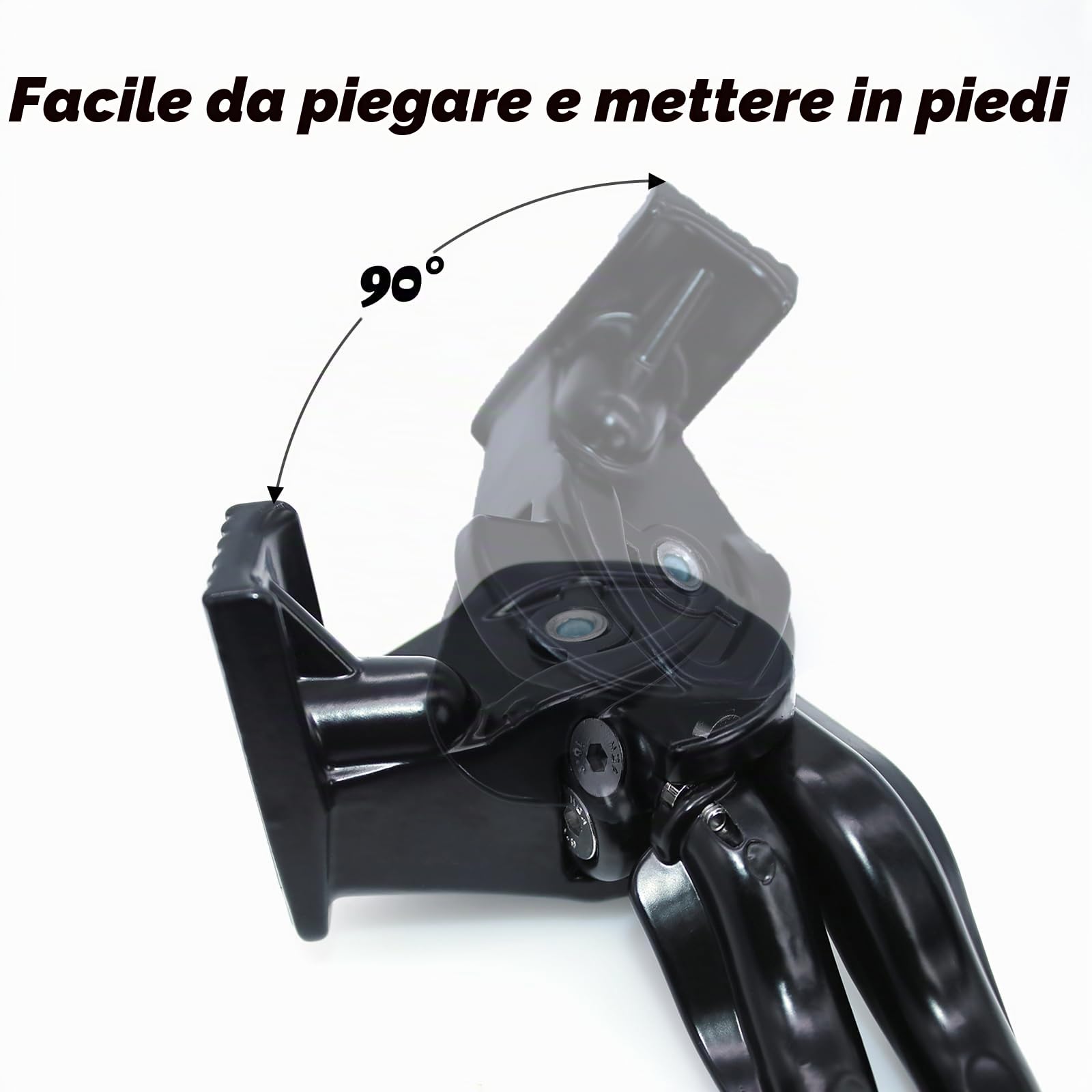 Cavalletto Bici Robusto, Cavalletto per Bicicletta in Alluminio, Cavalletto Posteriore Bici Regolabile, Porta Bici da Terra per Bici da 20-28 Pollici