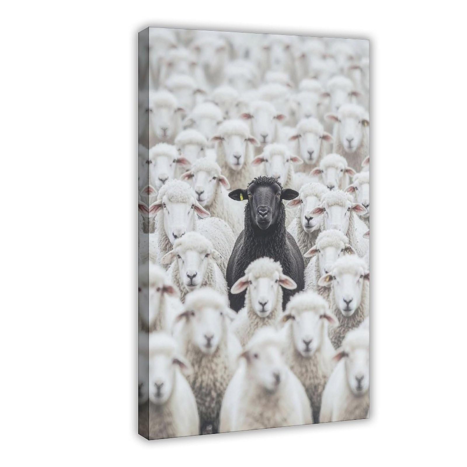 Oahfdf Black Sheep Photographic Canvas Poster Bedroom Decor Landscape Office Room Decor Gift 08X12inch(20X30cm)